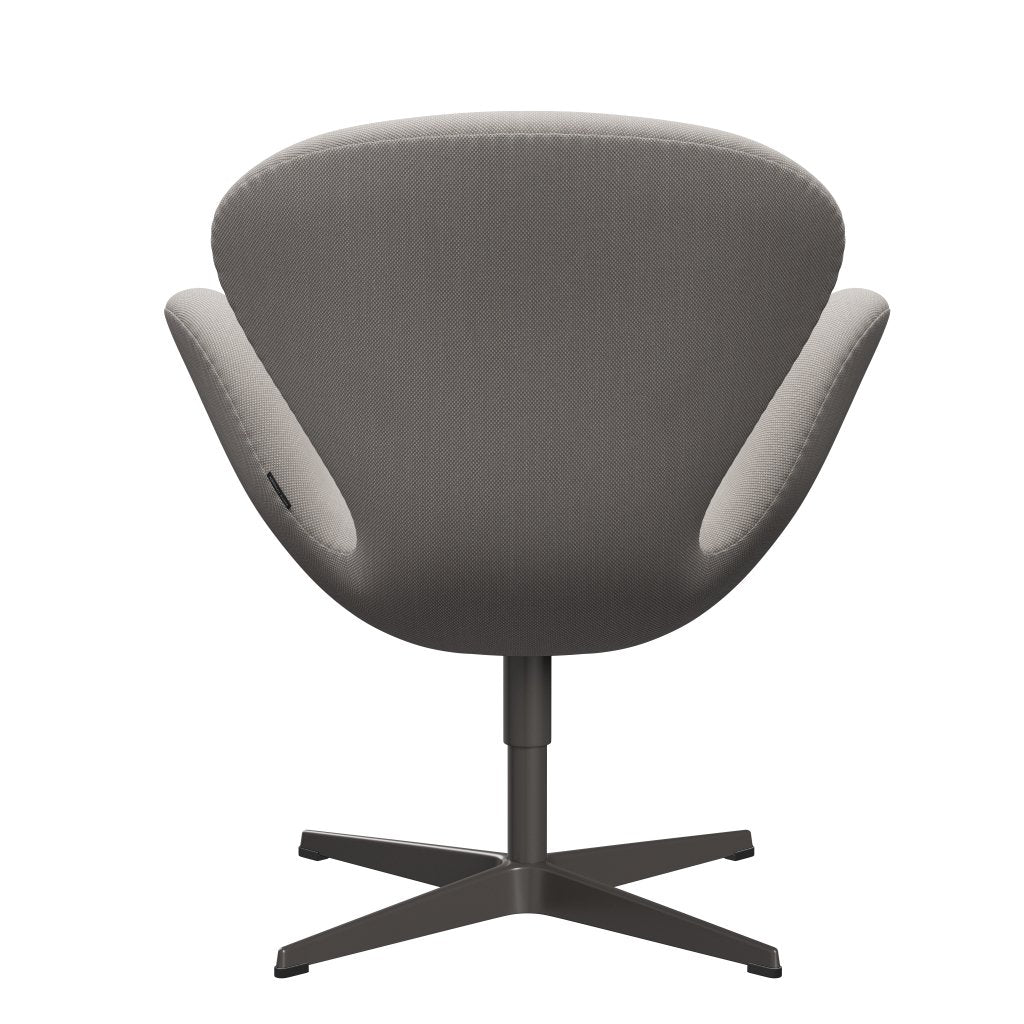 Fritz Hansen Swan Lounge stol, varm grafit/stålcut trio hvid og grå