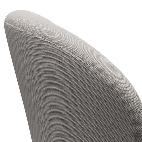 Fritz Hansen Swan休息室椅，温暖的石墨/钢丝三重奏白色和灰色