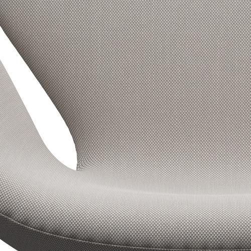 Fritz Hansen Swan休息室椅，温暖的石墨/钢丝三重奏白色和灰色