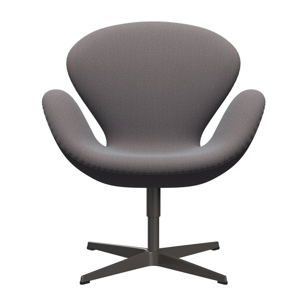 Fritz Hansen Swan Lounge stoel, warm grafiet/staalcut trio zacht blauw/bruin/zwart