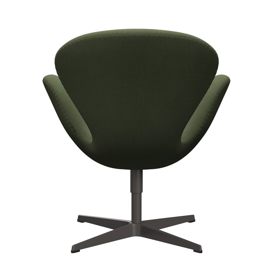 Fritz Hansen Swan Lounge stoel, warm grafiet/staalcut trio delicaat groen