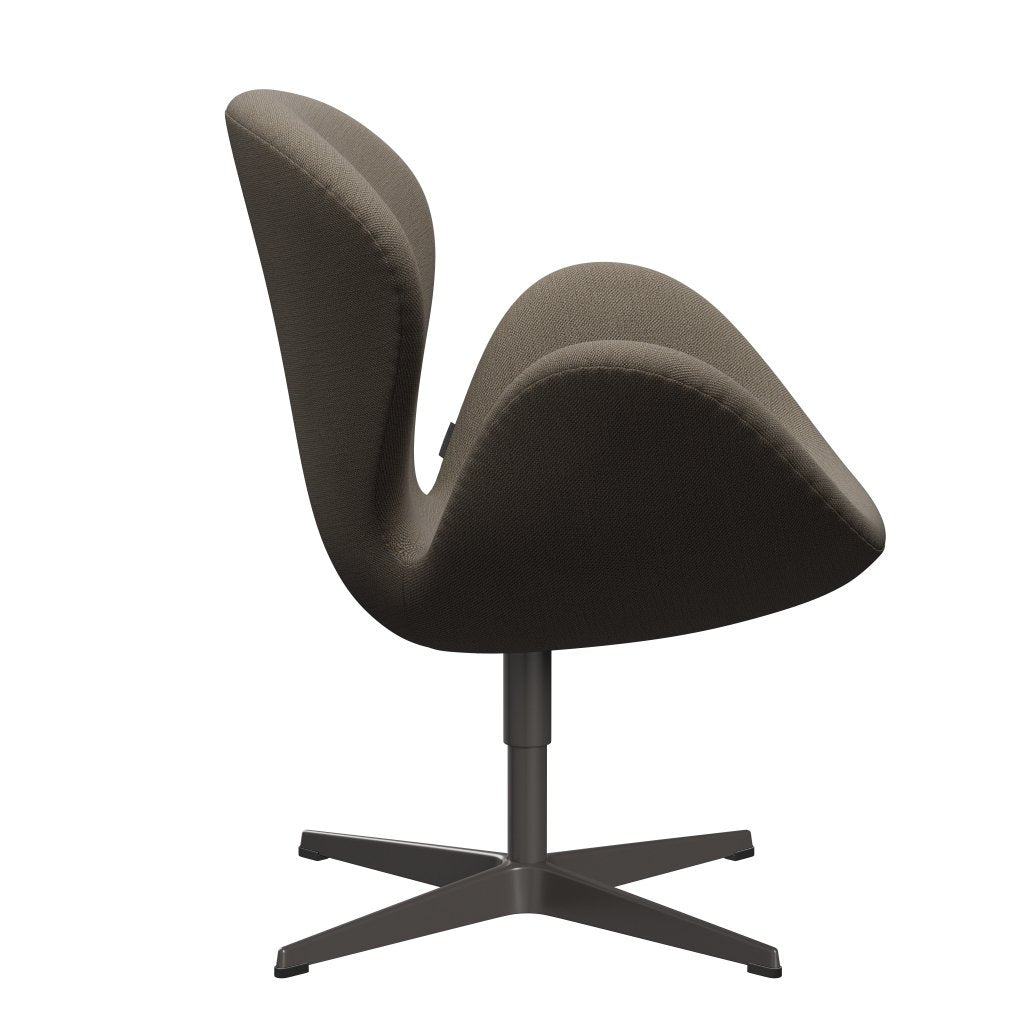 Fritz Hansen Swan Lounge stoel, warm grafiet/sunniva chocolade/lichtgrijs