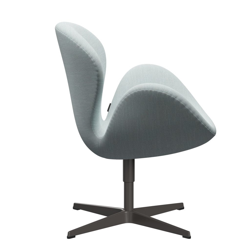 Fritz Hansen Swan Lounge stoel, warm grafiet/sunniva wit/lichtblauw