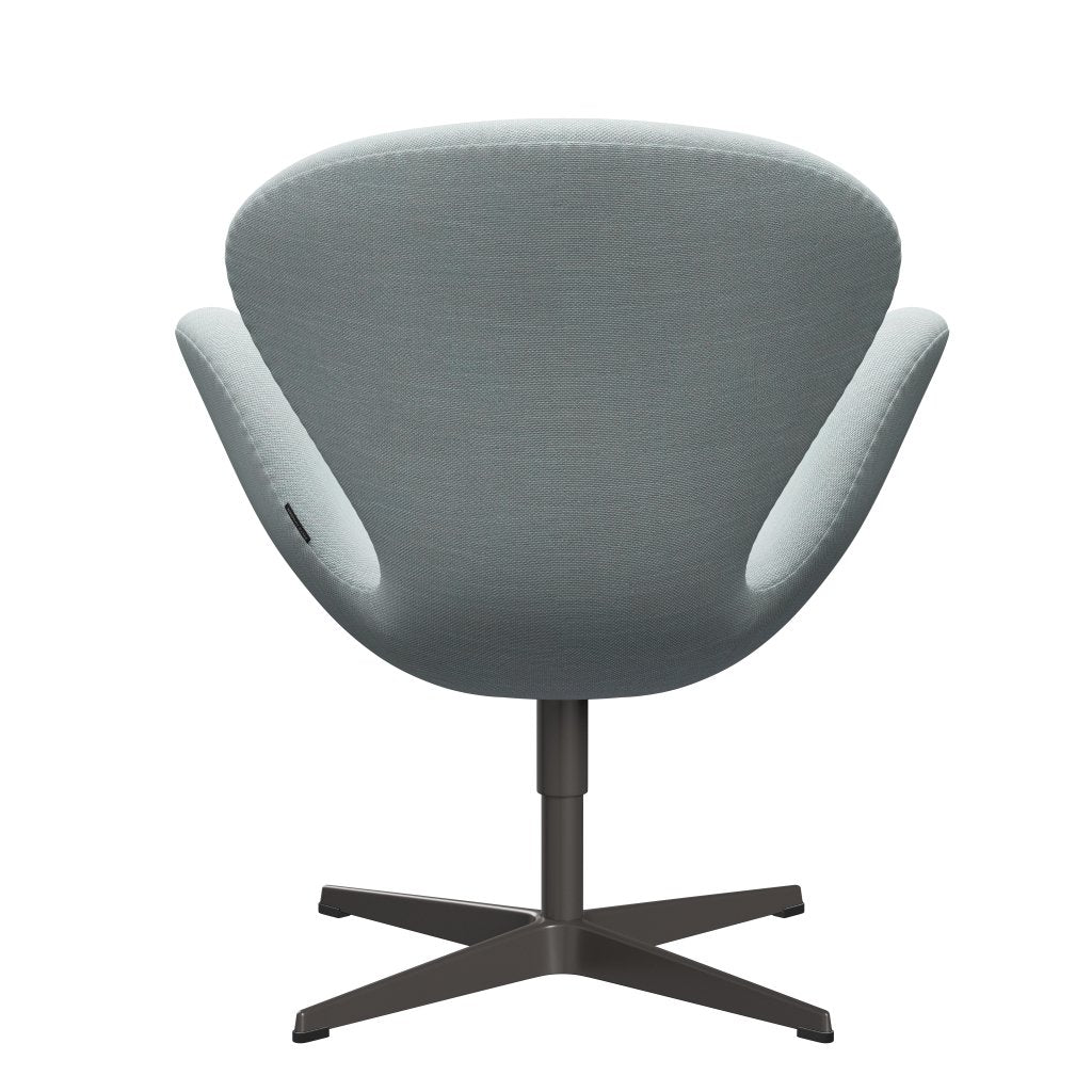 Fritz Hansen Swan Lounge Chair, Warm Graphite/Sunniva White/Light Blue