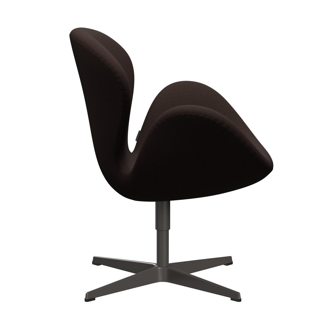 Fritz Hansen Swan Lounge Chair, Warm Graphite/Tonus Dark Brown