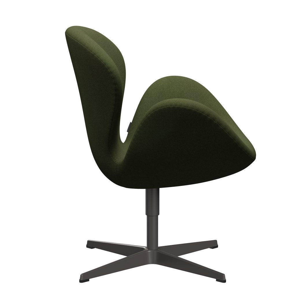 Fritz Hansen Swan Lounge -tuoli, lämmin grafiitti/tonus armeija vihreä