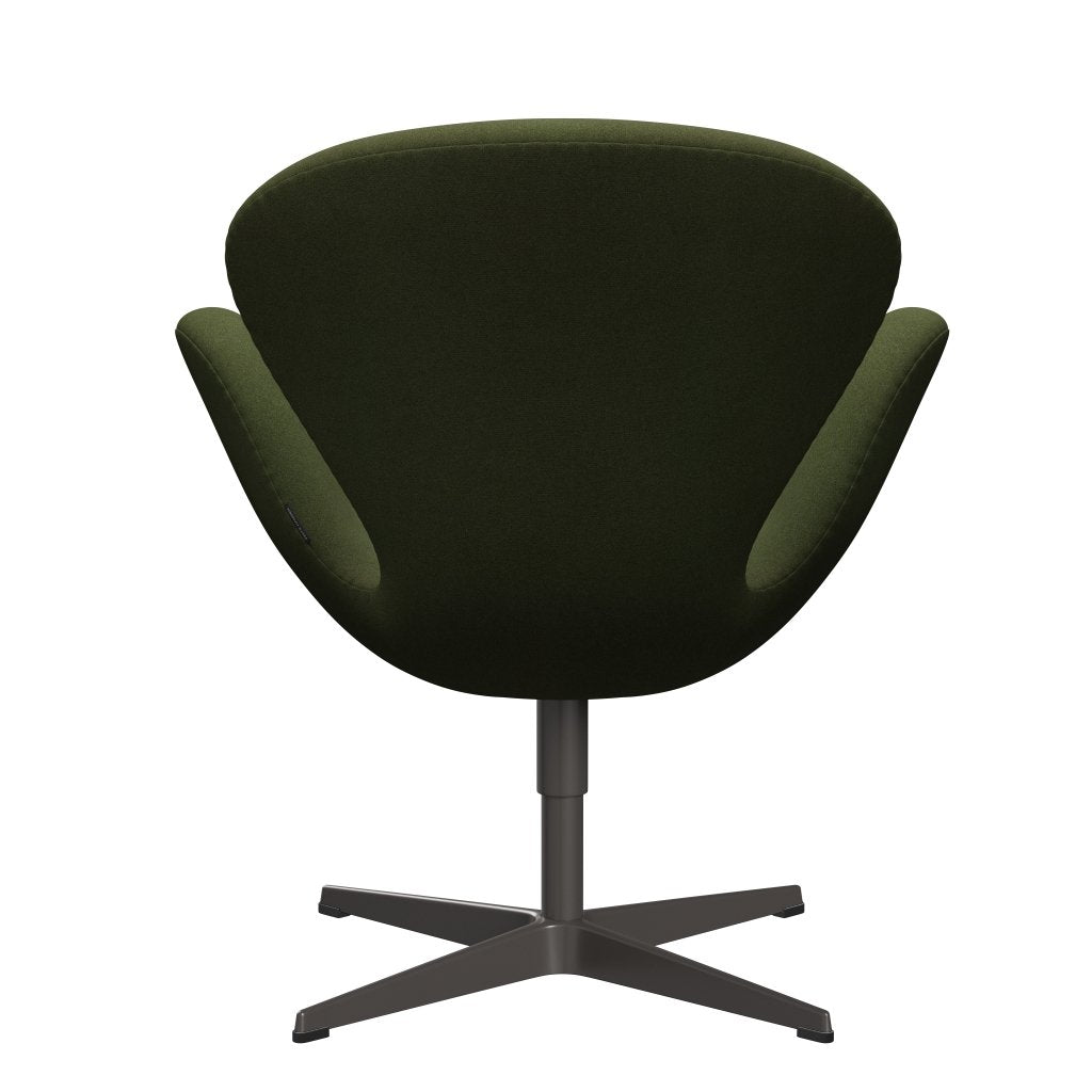 Fritz Hansen Swan Lounge Chair, warmes Graphit/Tonus Militärgrün