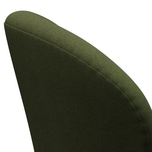 Fritz Hansen Chaise salon de cygne, graphite chaud / tonus militaire vert