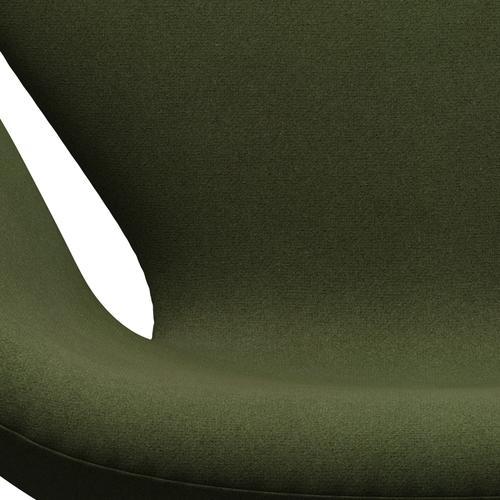 Fritz Hansen Swan Lounge Chair, warmes Graphit/Tonus Militärgrün
