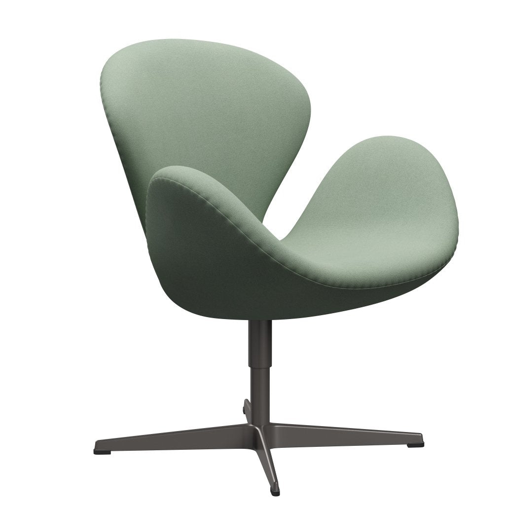 Fritz Hansen Swan Lounge -stoel, warm grafiet/tonus mint groen