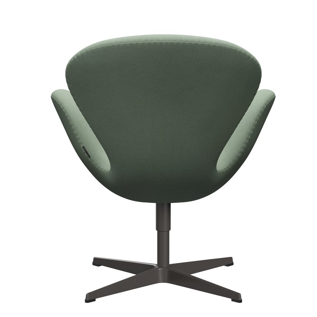 Fritz Hansen Swan休息室椅子，温暖的石墨/Tonus Mint Green
