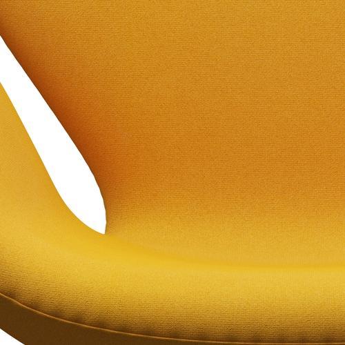 Fritz Hansen Chaise salon de cygne, graphite chaud / ton moutarde