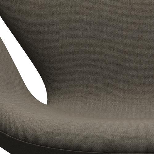 Fritz Hansen Swan Lounge stoel, warm grafiet/tonus stoffig bruin
