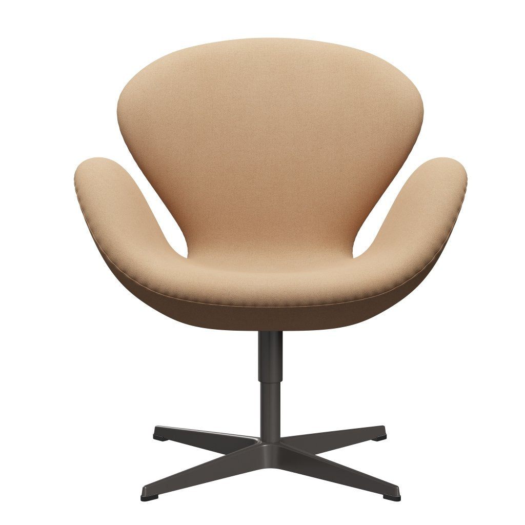 Fritz Hansen Swan Lounge stoel, warme grafiet/tonus warm beige