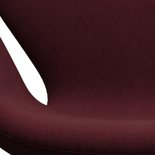 Fritz Hansen Swan休息室椅子，温暖的石墨/Tonus Wine Red