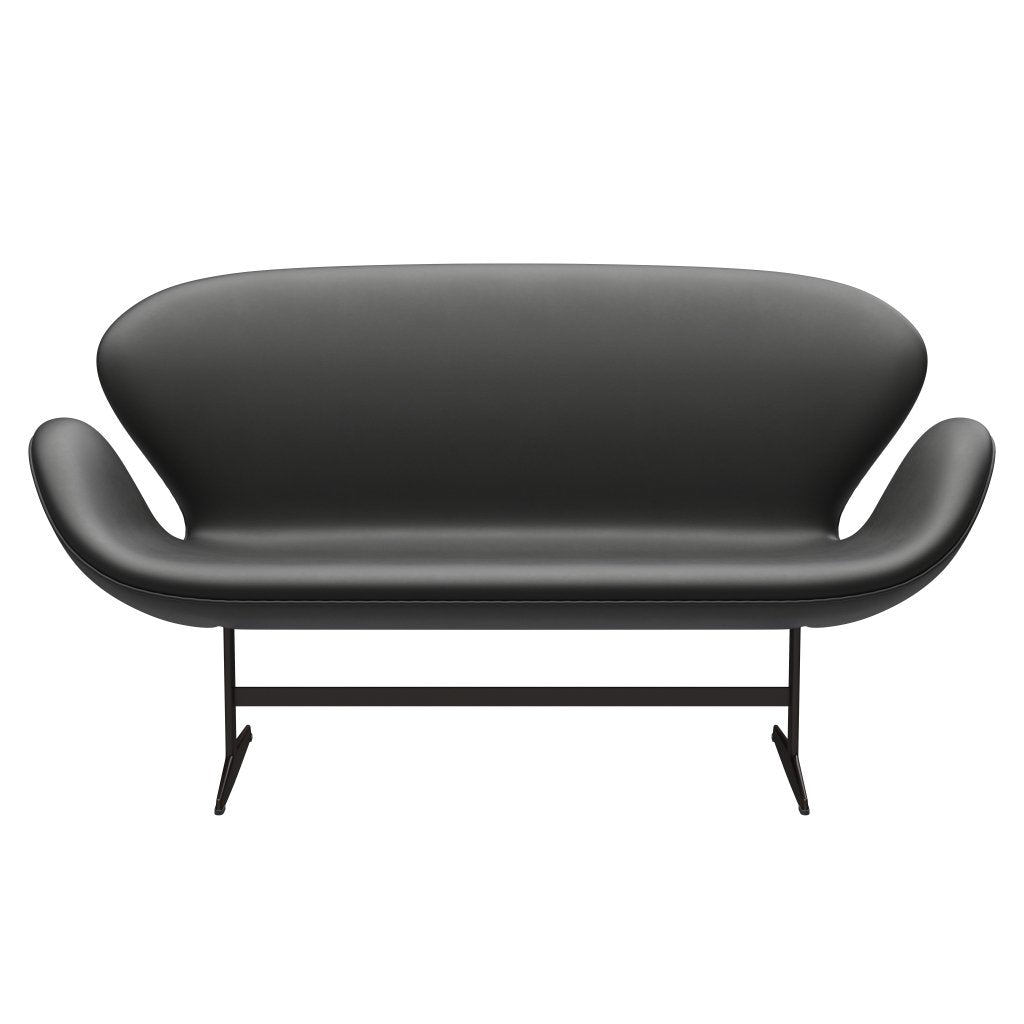 Fritz Hansen Swan Sofa 2 Seater, Brown Bronze/Essential Black