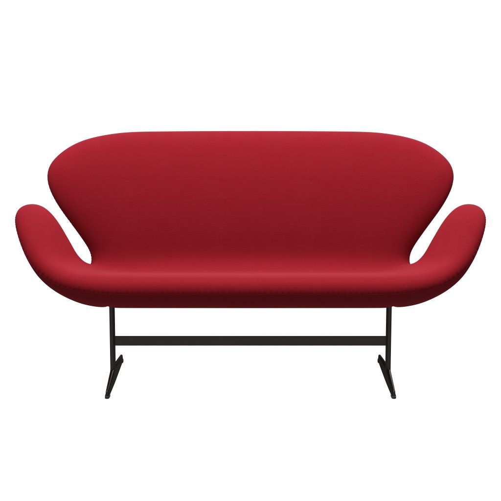 Fritz Hansen Swan Sofa 2 Seater, Brown Bronze/Steelcut Standard/Light Dark Red
