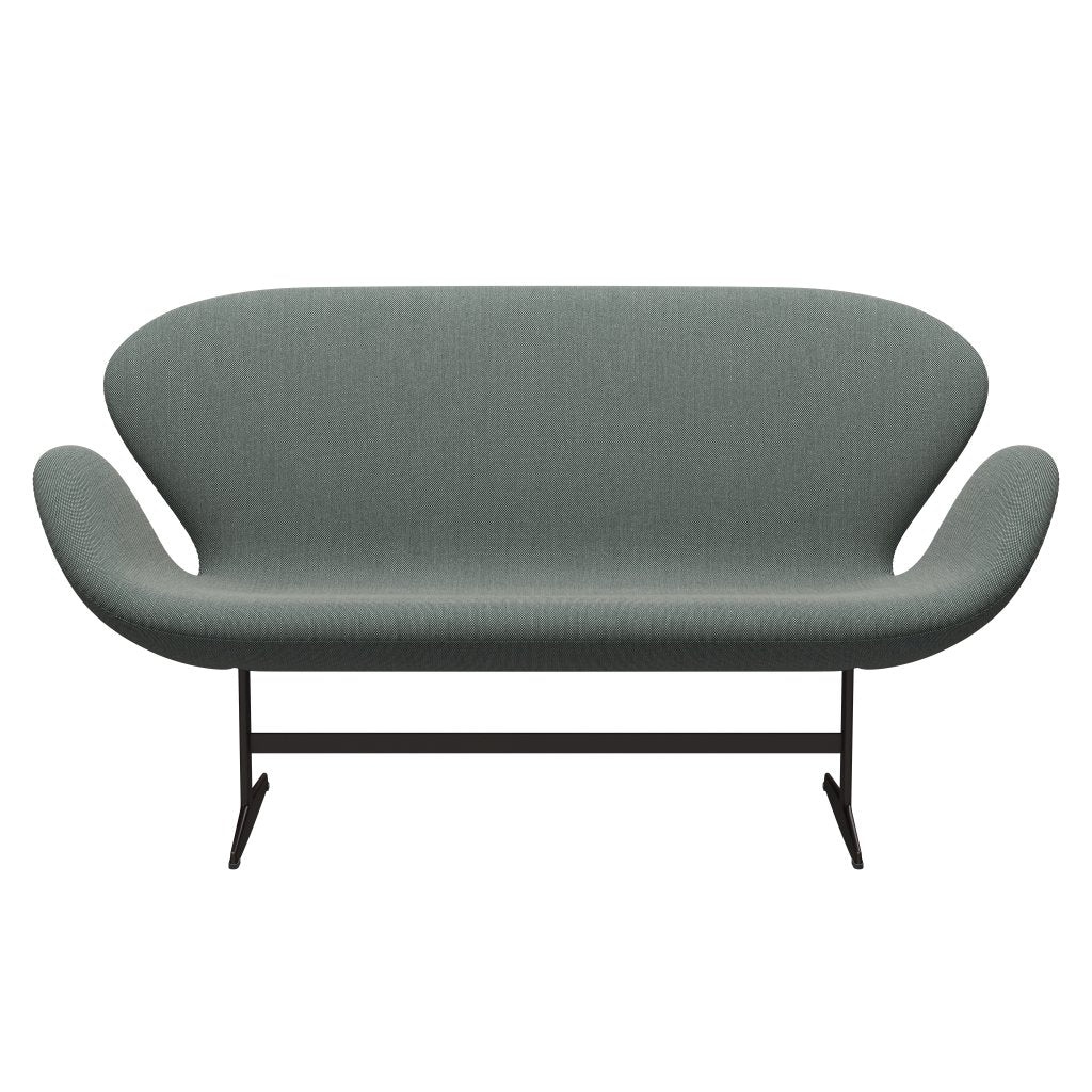 Fritz Hansen Svan soffa 2 -sits, brun brons/steelcut trio vit/mörkgrön