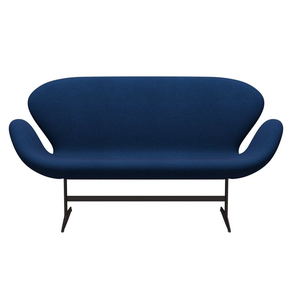 Fritz Hansen Swan Sofa 2 Seater, Brown Bronze/Tonus Dark Coral Blue