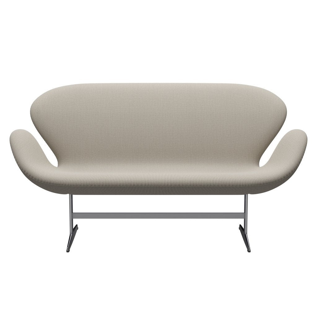 Fritz Hansen Svan soffa 2 -sits, satin borstad aluminium/stålcuttrio sand
