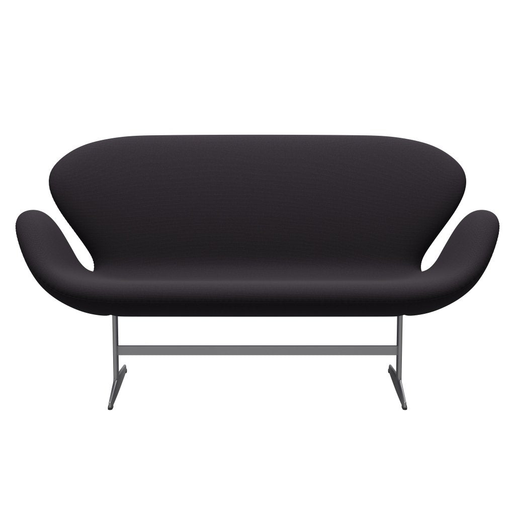 Fritz Hansen Swan Sofa 2 Seater, Silver Grey/Steelcut Violet Dark