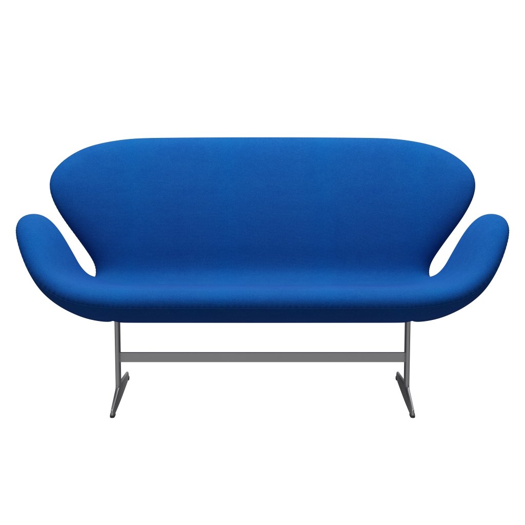 Fritz Hansen Swan Sofa 2 Seater, Silver Grey/Tonus Blue