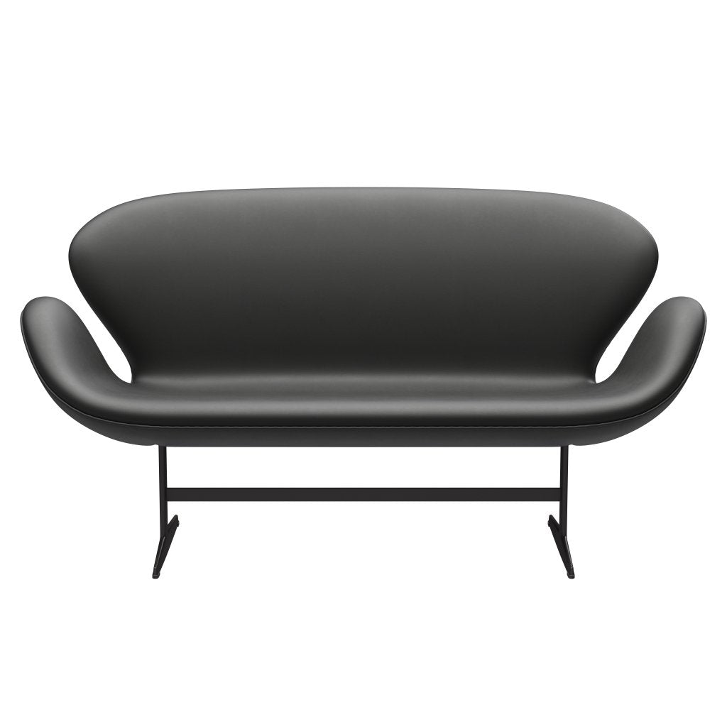 Fritz Hansen Swan Sofa 2 Seater, Warm Graphite/Essential Black