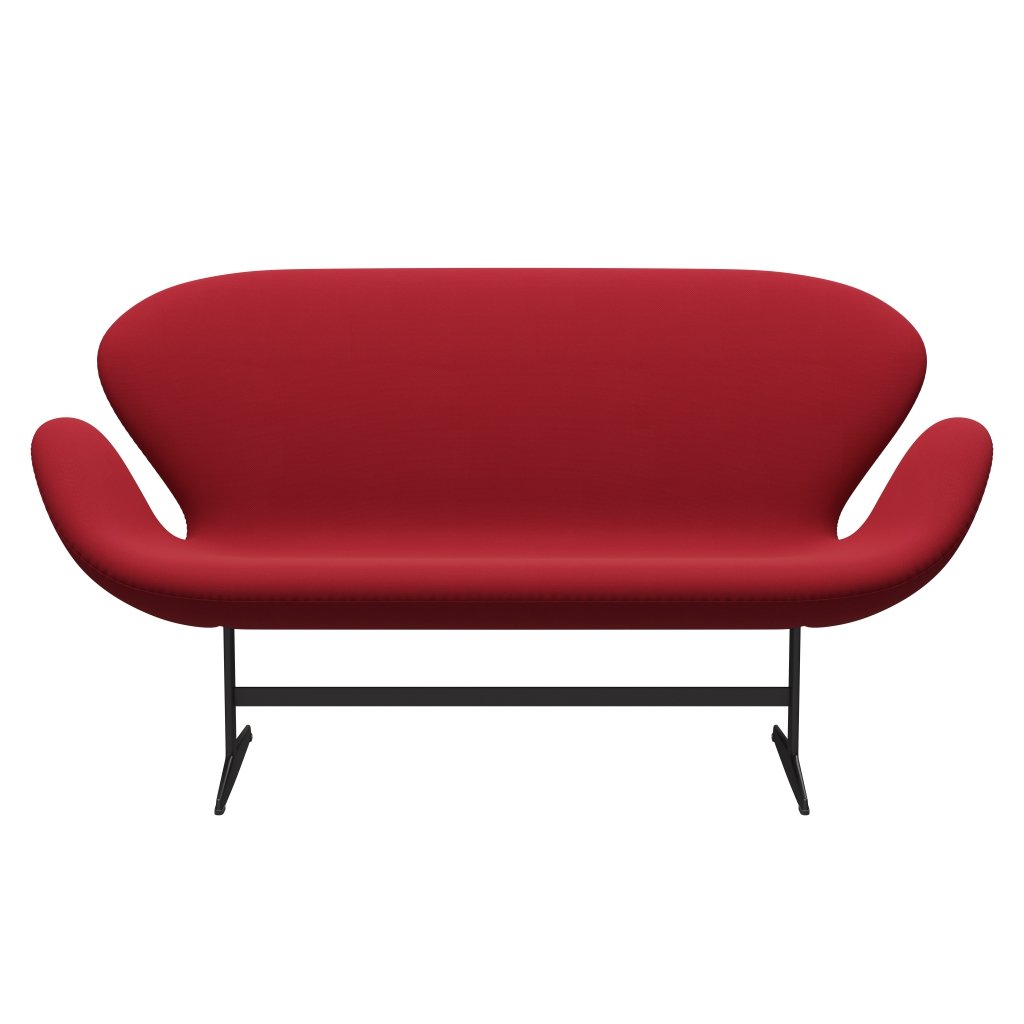 Fritz Hansen Swan Sofa 2 Seater, Warm Graphite/Steelcut Standard/Light Dark Red