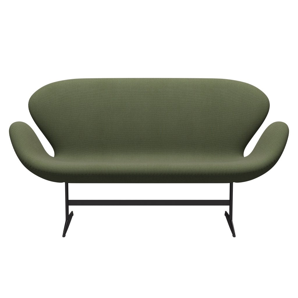 Fritz Hansen Swan Sofa 2 -sits, varm grafit/steelcut trio mjuk grön