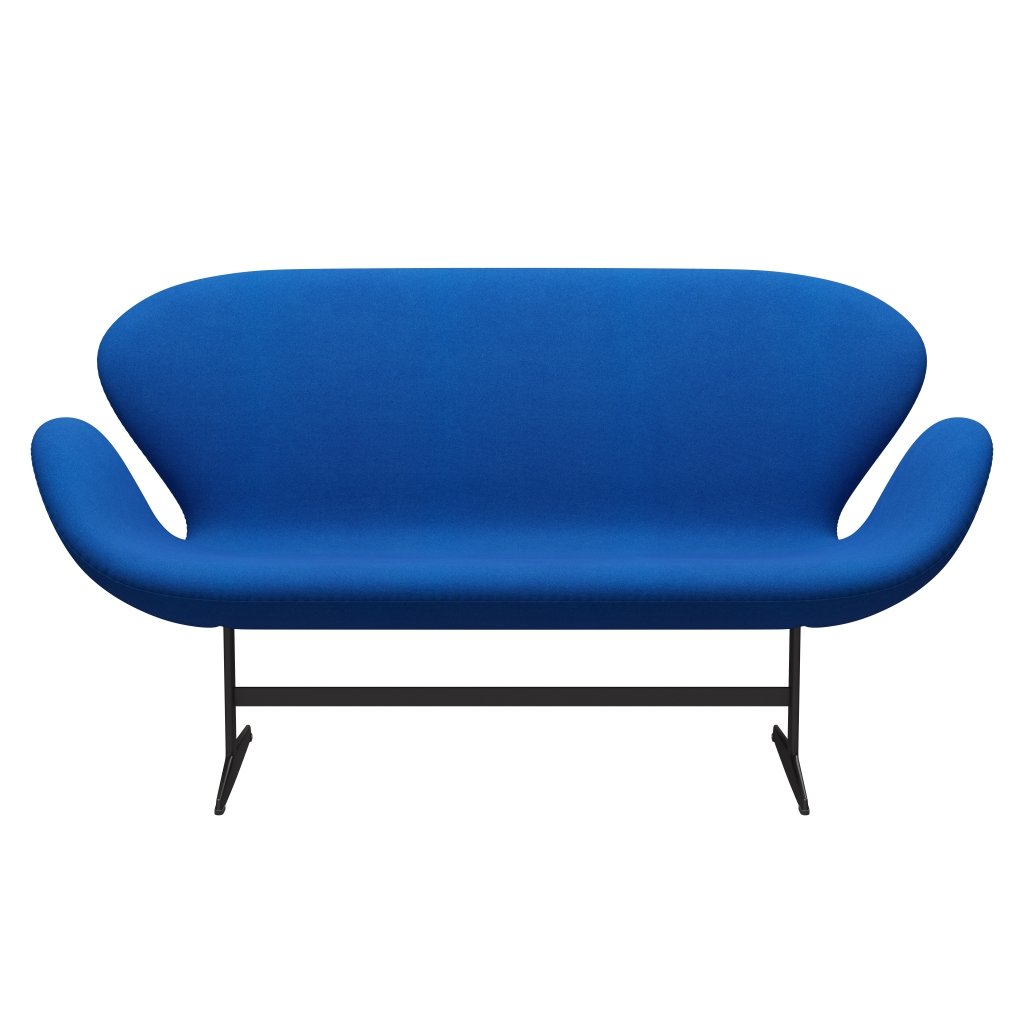 Fritz Hansen Swan -Sofa 2 -Sitzer, warmer Graphit/Tonus Blau