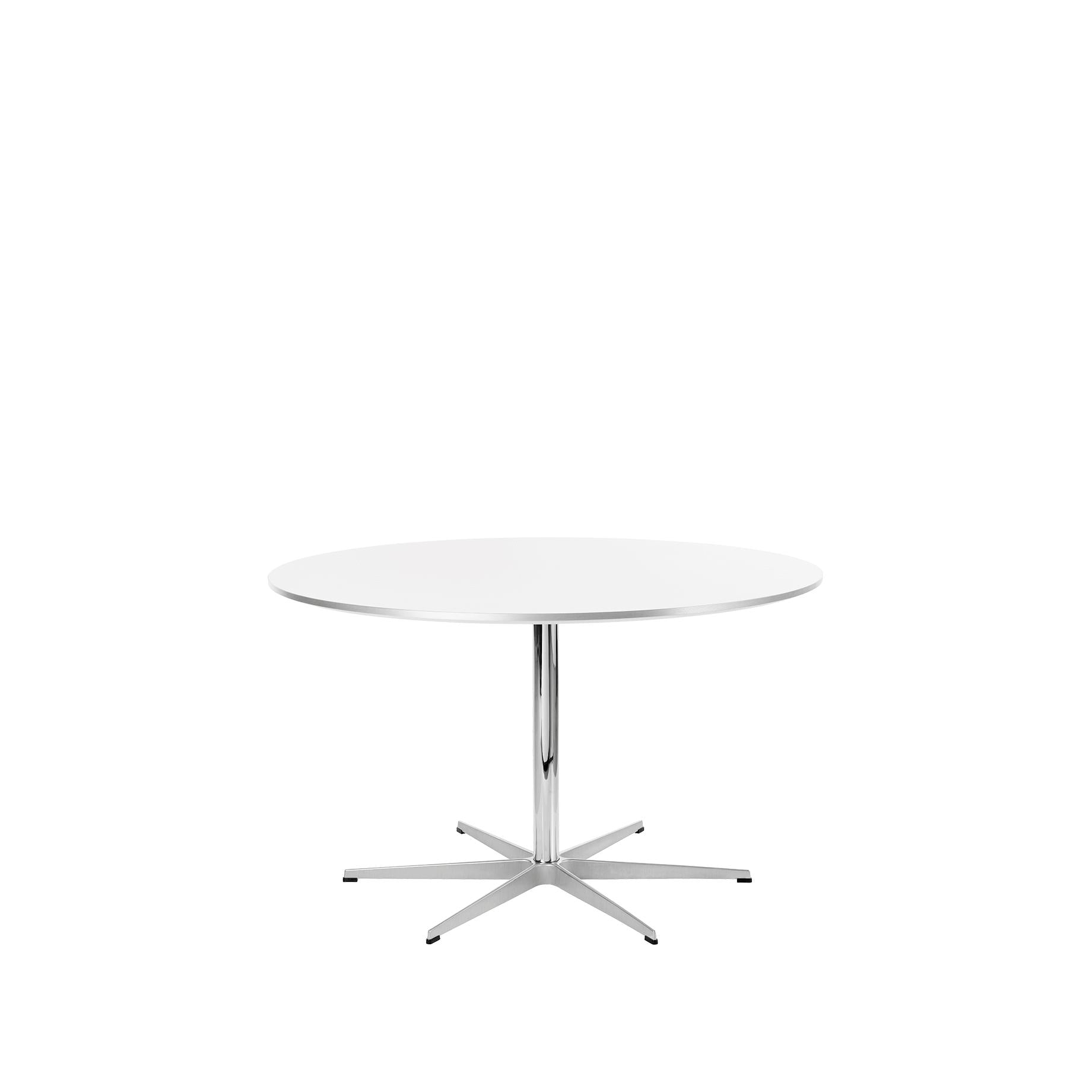 Table circular Fritz Hansen Ø120 cm, laminado blanco