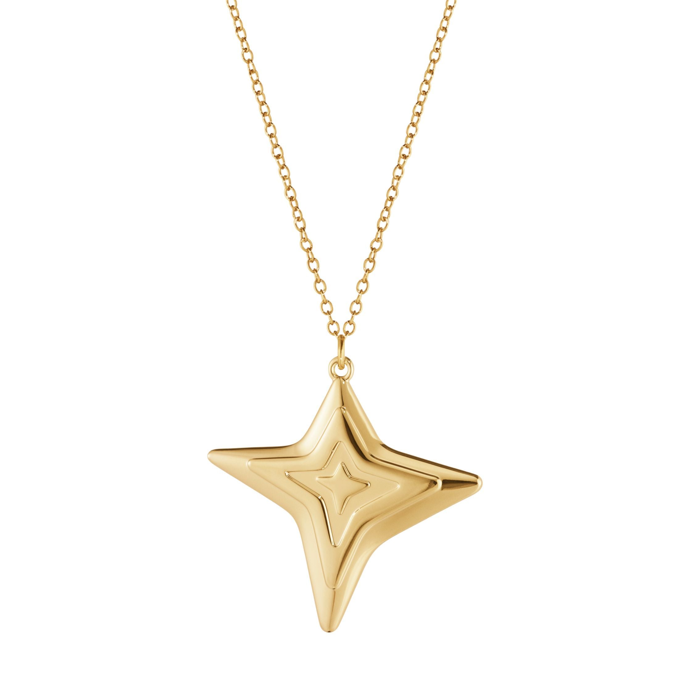 Georg Jensen Ornament Four Pointed Star, Gilded