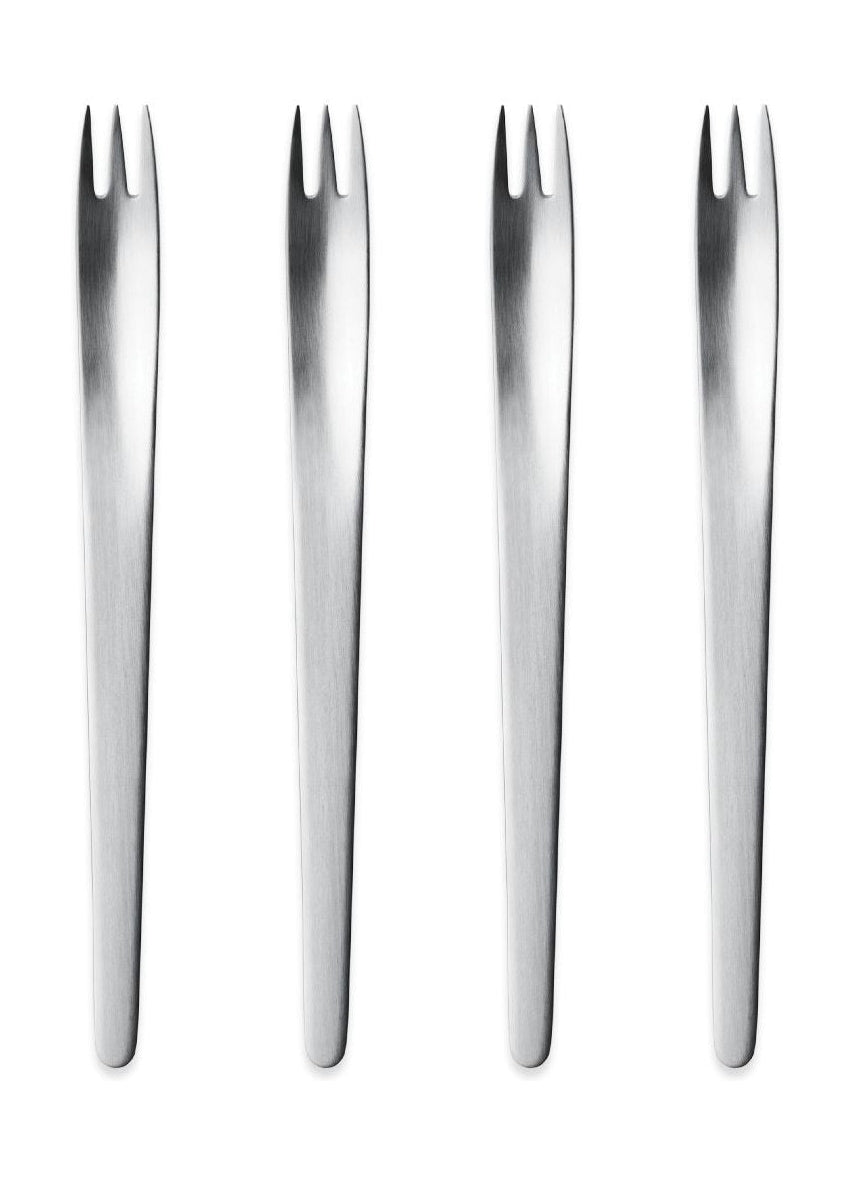Georg Jensen Arne Jacobsen Kage gaffel, sæt på 4