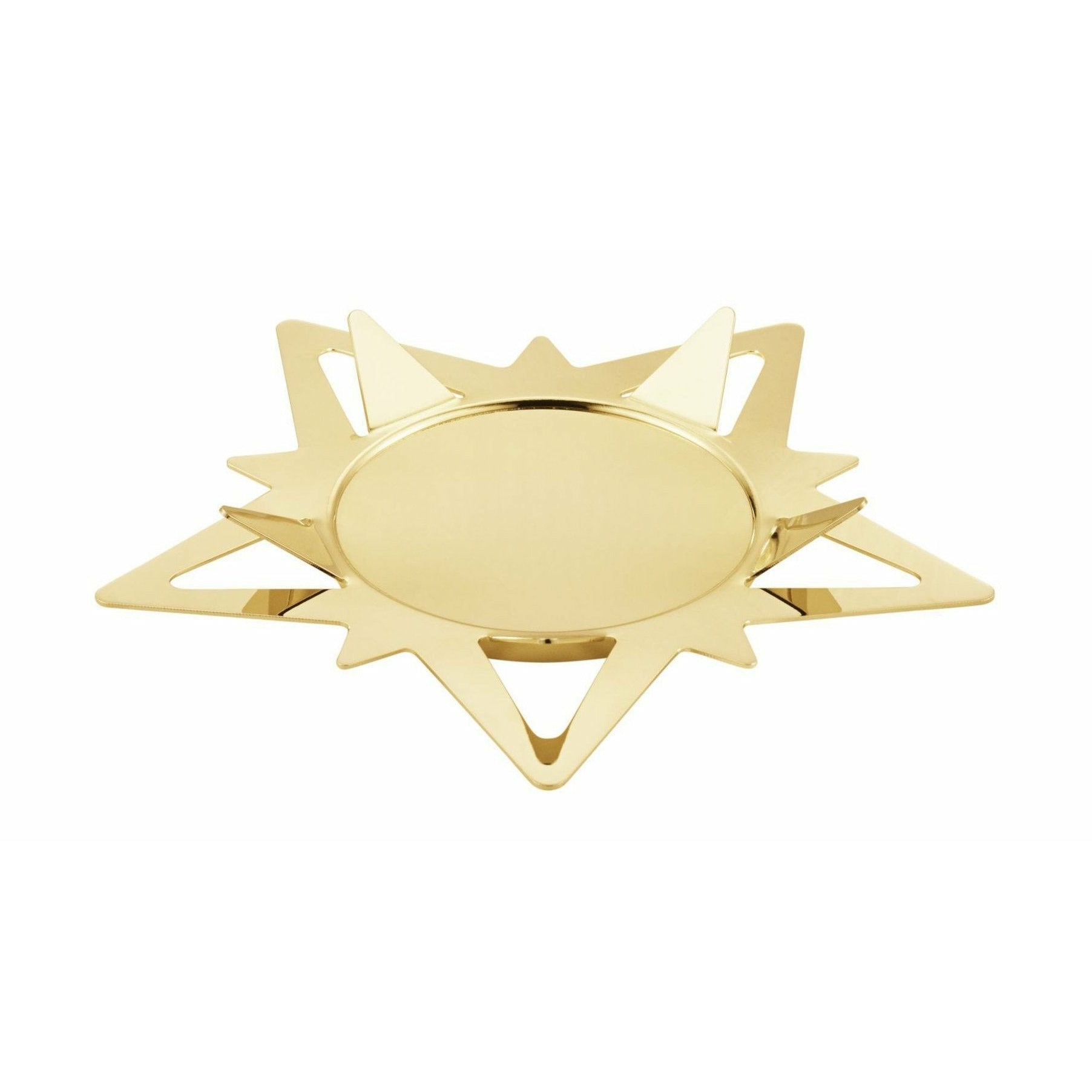 Georg Jensen Classic Christmas Star Candle Holder For Block Candles, Gold Plated
