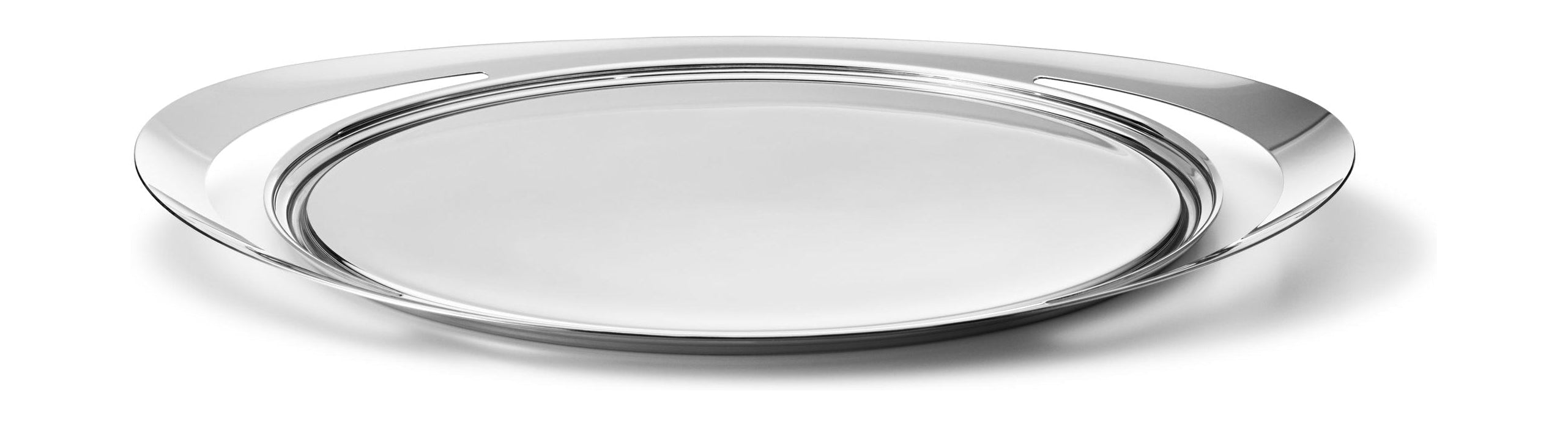 Georg Jensen Cobra Serving Tray With Leather Insert