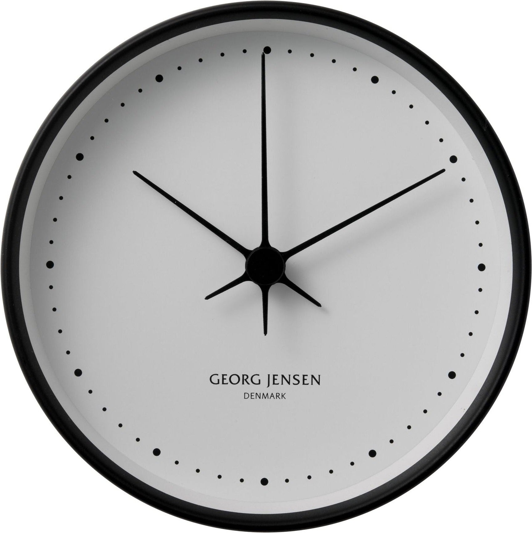 Georg Jensen Hk Wall Clock Black/White, 22 Cm