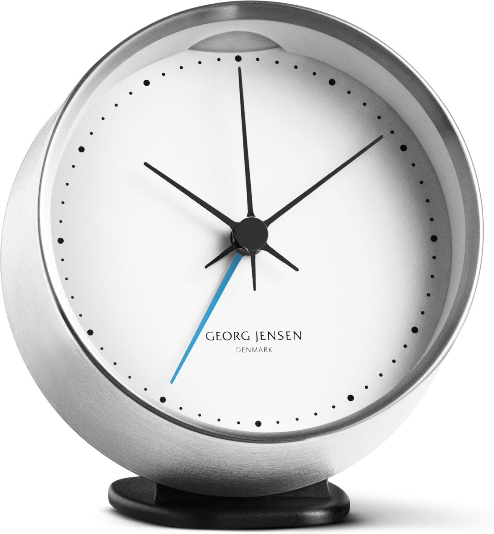 Georg Jensen Hk Alarm Clock Stainless Steel, 10 Cm
