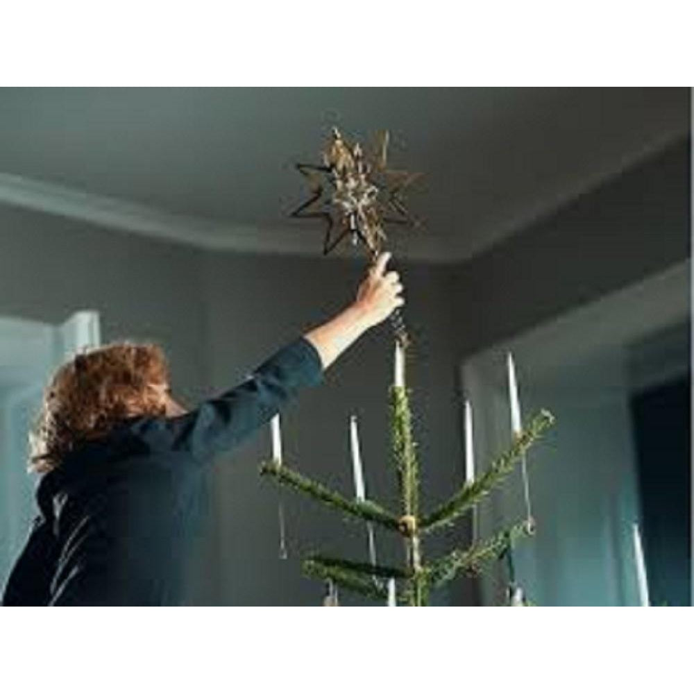 Ploting d'oro dell'albero di Natale di Georg Jensen Star, 19 cm