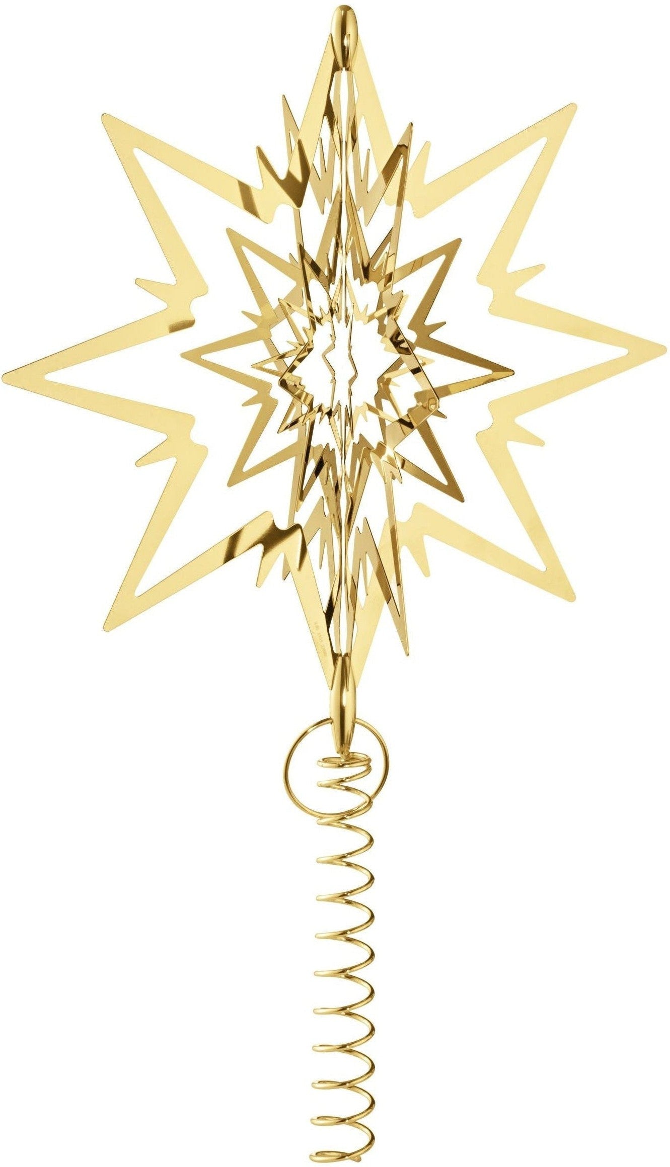 Georg Jensen Star Christmas Tree Star Gold Compating, 24 cm