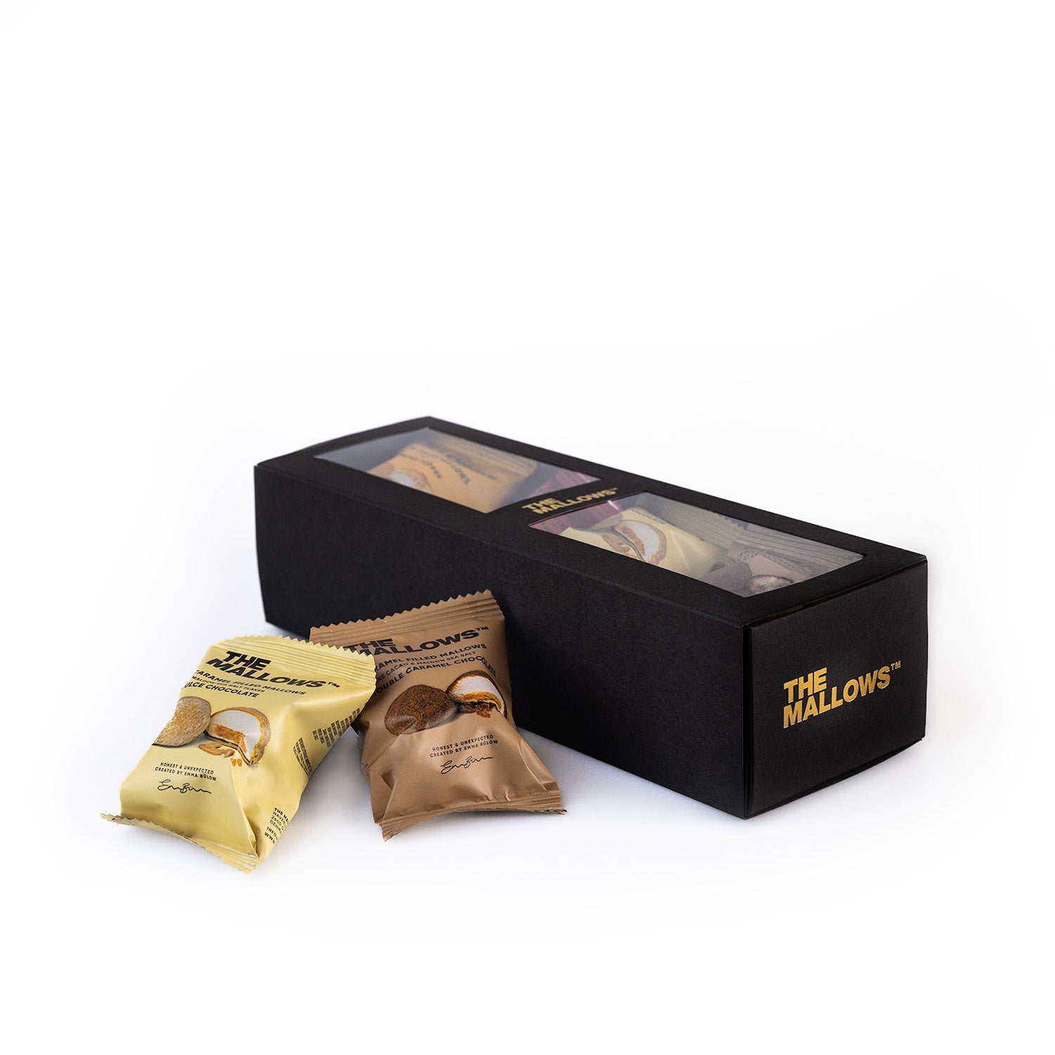 The Mallows Boîte-cadeau remplie de guimauves au caramel, 116g