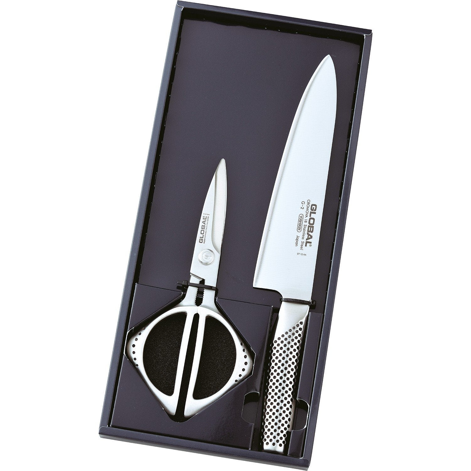 Global G 2210 Knife Set con forbici, 2 pezzi