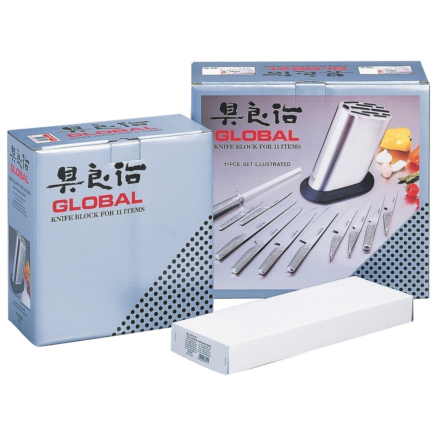 Global G 8311 Kb/Plr 11 Piece Knife Block Set Without Points