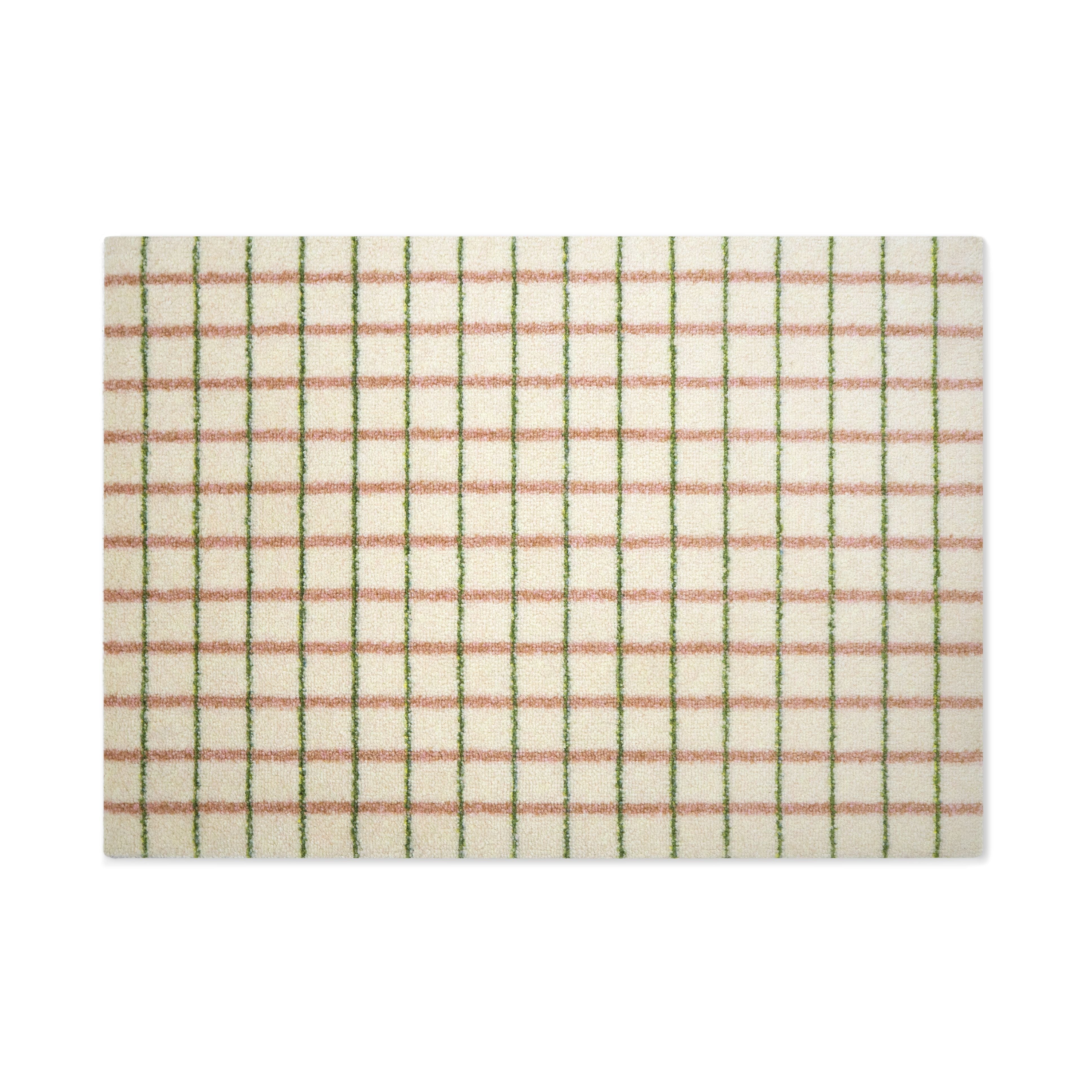 HEMAT Grid Doormat Lime Candycane, 60x85 cm