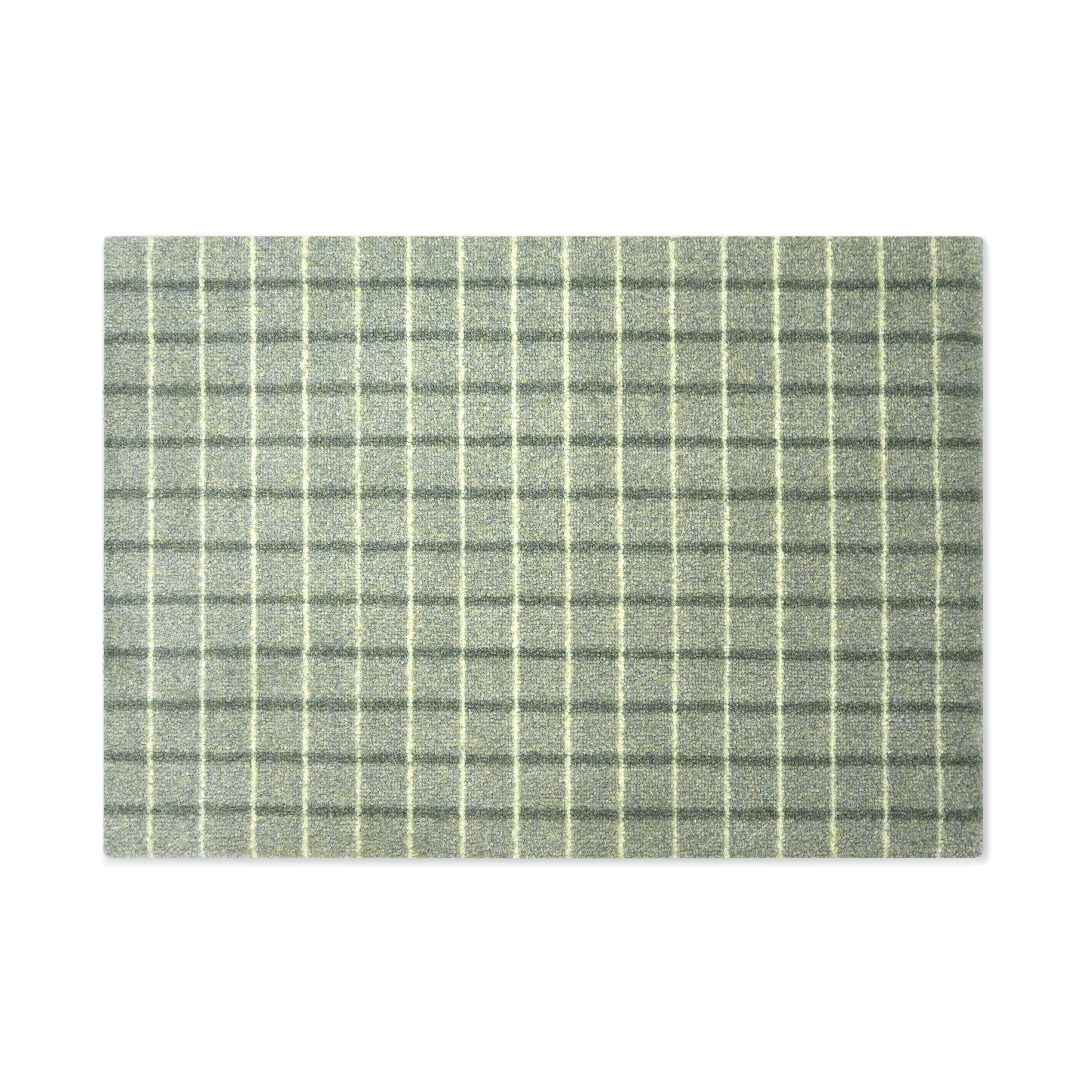 Heymat Grid Doormat Matcha柠檬，85x115 cm