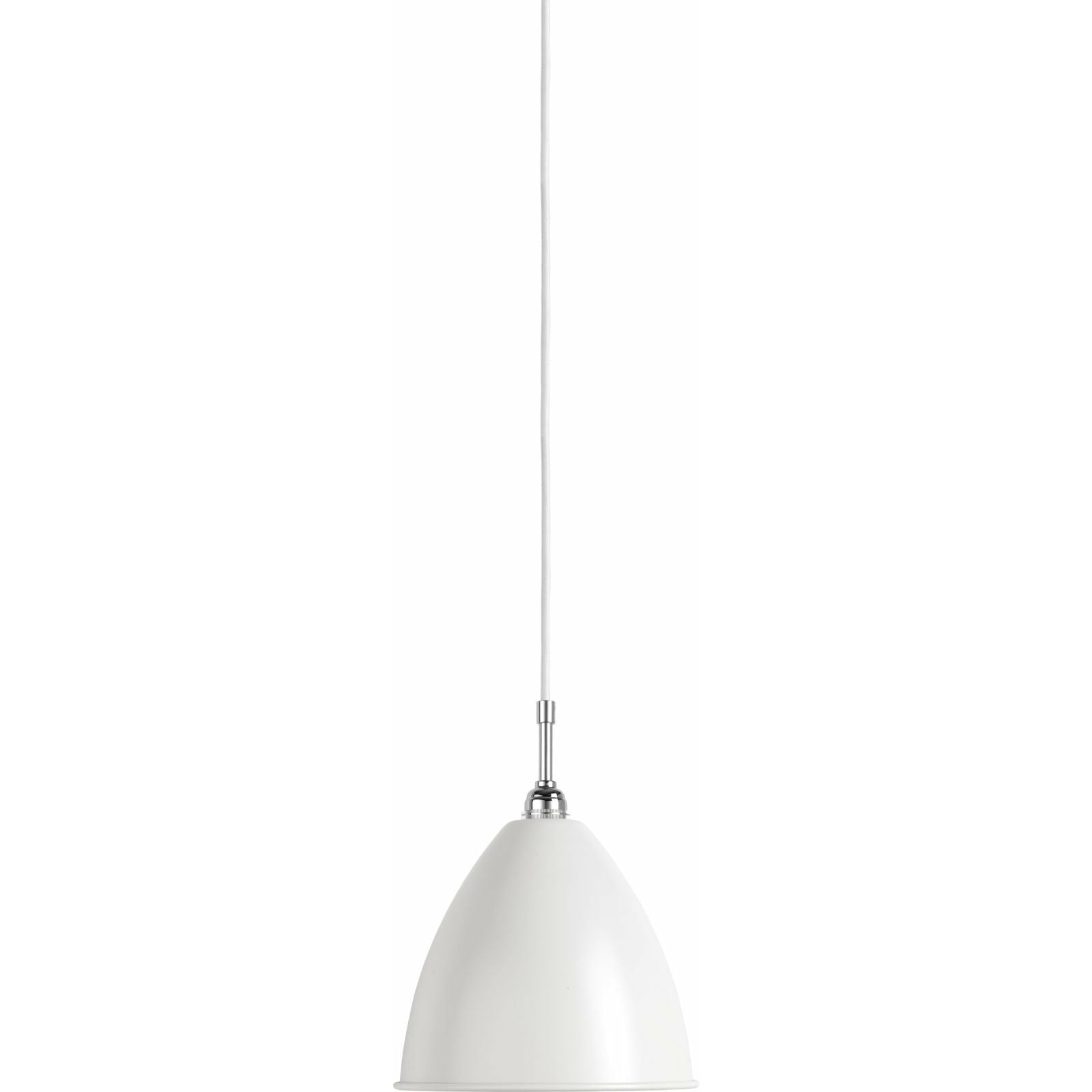 GUBI BL9 hanger lamp chroom basis zachte witte semi -mat, Ø21 cm