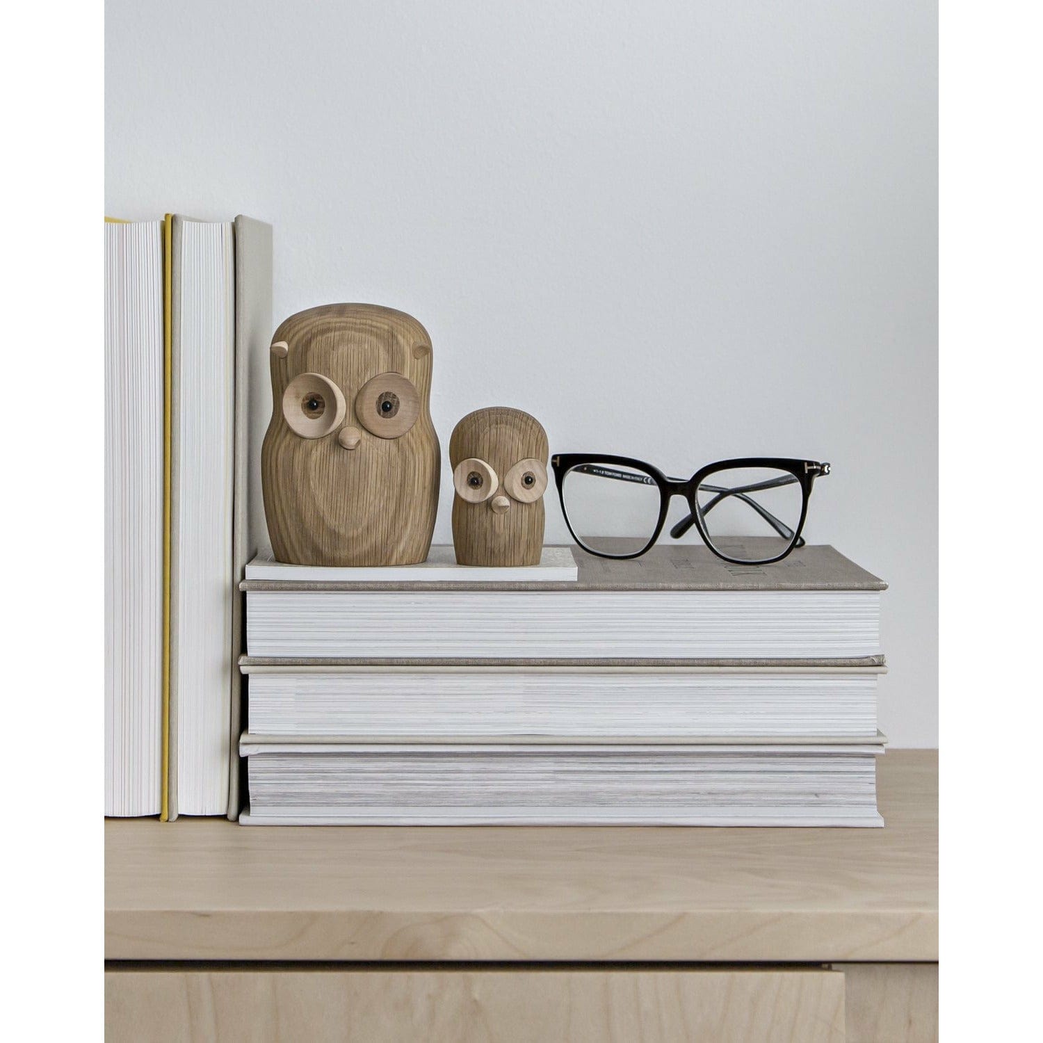 Gunnar Flørning Owl Wooden Figura, 12 cm