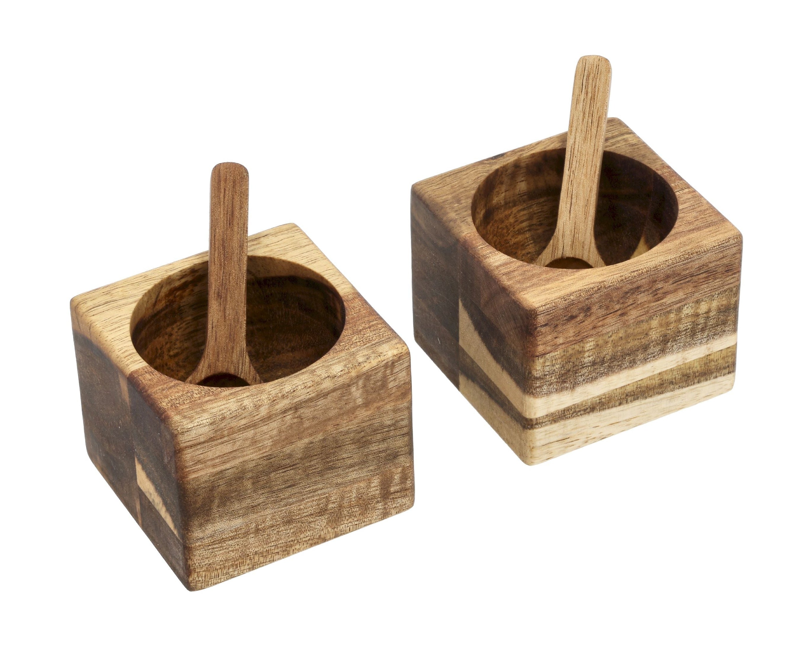 Holm Mini-bols ensemble de 2, en bois acacia