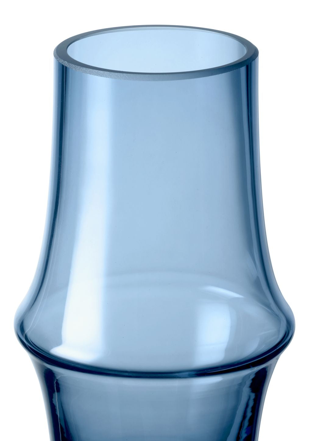 Holmegaard弧花瓶H15厘米，深蓝色