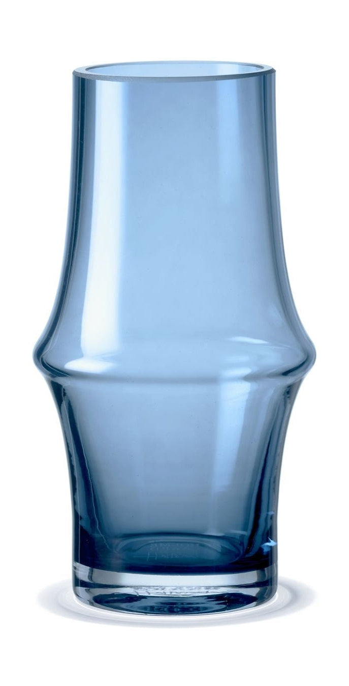 Holmegaard弧花瓶H15厘米，深蓝色