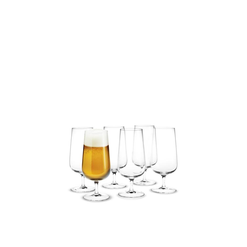 Holmegaard花束啤酒玻璃，6个。